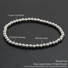 Silver Color Elastic Stainless Steel Bracelet Metal Ball 2/4/5/6/8/10mm Beaded Chain Bracelet For Women Men Jewelry - Image 8