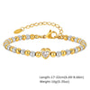 Two-Tone Stainless Steel Link Bracelet with Mixed Chain Design - Image 8