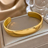Simple Classic Smooth Open Bangle Bracelet Stainless Steel Glossy Bracelet Stylish Stackable Wrist Jewelry Cuff for Women Men - Image 6