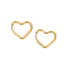2pcs Gold Color Stainless Steel Heart Earrings Studs For Women Girl, Simple Punk Hoop Earrings Piercing Jewelry Gift - Image 5