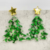 Christmas Jewelry Colorful Sparkling Christmas Tree Acrylic Earrings Star Snowflake Ear Studs for Women Gifts Christmas - Image 6