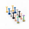 16G Piercing Titanium Steel Internal Thread Labret Flat Star Heart Tragus Helix Cartilage Earring Men Nose Stud body jewelry - Image 34