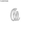 1PC Plated Gold Ear Cuff CZ Zircon For Women C Shape Men's Clip Earring Jewelry Clip On Ear - Image 8