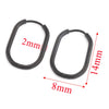Stainless Steel Oval Hoop Earrings in Gold-Tone Silver-Tone Rose Gold-Tone and Black - Image 21