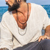 1PC Vintage Ethnic Bohemia Wooden Beaded Necklace for Men Hippie Boho Necklace Man Accessories Tribal Jewelry - Image 2
