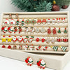 25Pairs/5Pairs Christmas Series Earrings Cartoon Santa Claus Gingerbread Man Snowflake Alloy Earrings Set Women Christmas Gifts - Image 5
