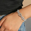 Wedding Bridal Jewelry 1-10 Row Cuff CZ Rhinestone Crystal Stretch Strand Bracelet Bangle - Image 46
