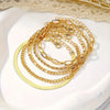 5 Bracelet Set Bohemian Minimalist Hand Decoration Metal Chain Women's Multi Layered Chain - Image 5