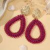 Big Water Drop Shape Drop Earrings For Women Colorful Beads Handmade Threading Crystal Long Earrings Jewelry Gift - Image 16