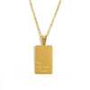 Individuality MessageTarot Necklace Stainless Steel Gold Plated Square Geometric Gold Necklace - Image 9