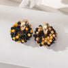 Boho Elegant round Crystal Beads Drop Earrings for Women Geometric Dangle Summer Beach Party Jewelry - Image 5