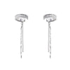 Zakol Korean Crystal Tassel Non-Piercing Cuff Ear Clip Earring For Women Shiny Rhinestone Cartilage Piercing Jewelry - Image 6