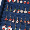 25Pairs/5Pairs Christmas Series Earrings Cartoon Santa Claus Gingerbread Man Snowflake Alloy Earrings Set Women Christmas Gifts - Image 3
