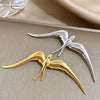Greatera Stainless Steel Bird Swallow Brooches for Women Men Unsiex Gold Silver Color Metal Lovely Bird Animal Party Brooch Pins - Image 2