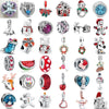 Christmas Silver Charms Santa Claus Reindeer Christmas Tree Snowman Elk Bead Fit Bracelet Necklace Jewelry - Image 1