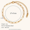 Classic Stainless Steel Figaro Snake Chain Bracelets for Women Cuban Twist Gold Color Link Bracelet Woman Gifts Jewelry 16+5cm - Image 7
