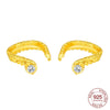 Silver Elegant Sparkling Lucky Clover Hoops Earring For Women Jewelry Simple Colorful Flower Love Gift - Image 21