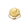 Gold Color Stainless Steel Coin Ring Broad Surface Elliptical Geometry Rings Elegant Jewelry Accessories For Women Gift - Image 15