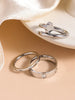 3Pcs/Set Gold Plated Clover Ring Set for Women Cubic Zirconia Stackable Rings Jewelry Gift - Image 4