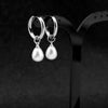 Pearl Dangle Earrings for Women Mom, Dainty Gold Plated Stainless Steel Waterdop Pearls Earring Jewelry Gifts - Image 5