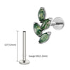 Titanium 16G Leaf Stud Earring Moss Agate Marquise Helix Conch Tragus Cartilage Piercing Jewelry - Image 8