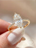 Silver Classic Marquise Zircon Ring For Women Engagement Wedding Jewelry - Image 1