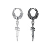2pcs Stainless Steel Dragon Coil Sword Pendant Drop Hoop Earrings Unique Punk Hip Hop Style for Men Women Daily Wear Jewelry - Image 11