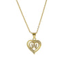 A-Z English Letter Initial Necklace Gold Plated Necklace Micro Setting Zircon Heart Necklace for Women - Image 17