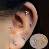 1PC 20G Dainty Tiny CZ Flower Studs Earrings for Women Flat Back Cartilage Earrings Tragus Conch EarLobe Piercing Jewelry - Image 1
