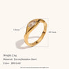 La. Muses Irregular Twisted Wide Faced Stainless Steel Women's Ring Pvd Gold Plated Jewelry Accessories - Image 3