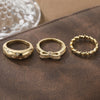 3PCS Star Shaped Synthetic Zirconia Bow Multi Layer Ring Women's Banquet Party Jewelry Accessories Gifts - Image 4