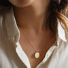 Minimalist Round Pendant Necklace for Women Stainless Steel Clavicle Necklace Long Chain Jewelry Statement Girl Gift - Image 5