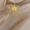316L Stainless Steel Sunflower Open Cuff Bangles Bracelet Punk Y2K Gold Plated Charms Jewelry Women's Men Gifts - Image 10