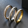 Stainless Steel Rotatable Ring with Small Square Diamond Niche Decompression Design Selling Accessory - Image 1