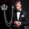 Crown Chain Brooch Vintage Tassel Crystal Brooch Temperament Rhinestone Lapel For Women Dress Mens Shirt Suit Set Collar Jewelry - Image 6