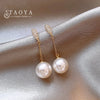 Light Small Tassel Pearl Earrings Jewelry Round Face Suitable Ear Accessories For Womens and Girls Gift - Image 1
