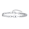A-Z Initial Bracelets for Men Women, Figaro Chain, Double Layered Box Link Chain Bracelets, Name Gift for Him - Image 28