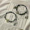 Bamboo Beads Chinese Style Beaded Bracelet Chinese Style Beaded Bamboo Beaded Bracelet Vintage Braided Rope Bracelet - Image 2