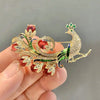 and peacock open screen brooch, European and American retro colored enamel pin accessories - Image 5