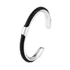 Classic Men Stainless Steel Woven Leather Cuff Bracelet Bangles Minimalist Jewelry Lovers' Gift - Image 18