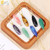 Csja Water Drop Necklaces Crystal Pendant Stainless Steel Chain Necklace for Women Stone Amethyst Jewelry Gift - Image 1