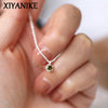 Silver Color Green Zircon Pendant Necklace Sparkling Gypsophila Beautiful Wedding Jewelry Gift For Women - Image 1
