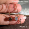 Creative Long Chain Dangle Earring Classic Four Claw Round Stone Drop Earrings For Women Rose Gold Color Crystal Wedding Jewelry - Image 5