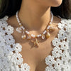 Starfish Shell Conch Imitation Pearl Necklace Bracelet Set Vacation Daily Jewelry Women Gift Daily Accessory - Image 11