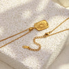 316L Stainless Steel Mixed Colour Asymmetrical Necklace Gold Plated Jewelry Women's Unique Necklace - Image 6