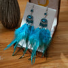 Long Exaggerated Irregular Feather Earrings for Women Bohemian Silver Color Hollow Rice Bead Tassel Earrings - Image 1