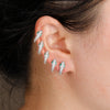 2pcs Stainless Steel Green Crystal Zirconia Snake Hoop Earrings for Women Punk Hip-hop Chic Animal Party Jewelry - Image 3