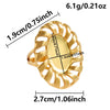 1/5pcs Gold Plated Cabochon Ring Round Oval Blank Tray Base Stainless Steel Rings For Women Men Handmade Enamel Accessories - Image 9