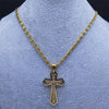 Catholic Cross Amulet Crystal Pendant Men Chain Necklace Gold Color Stainless Steel Necklaces Jewelry Masculino N4930S02 - Image 5