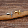 Titanium 16G Four-Pointed Star Cartilage Earring Helix Tragus Stud Flatback Labret Nose Stud Piercing - Image 3